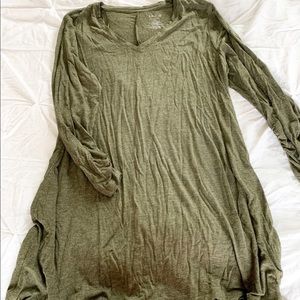 Hunter green 3/4 sleeve shirt